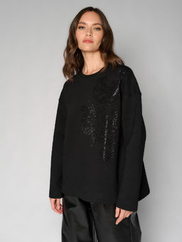 Свитшот женский 12411-43007 black - Eleganzza фото 3