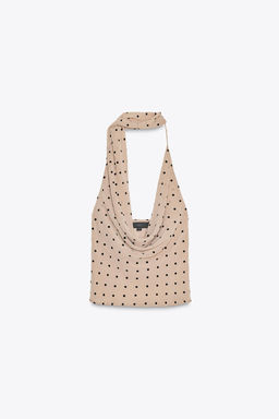 POLKA DOT HALTERNECK TOP WITH SCARF - Zara фото 6