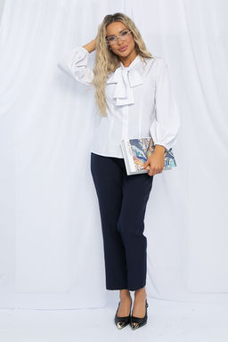 Блуза Венеция (белая) Б13014-14М - Lt collection фото 10