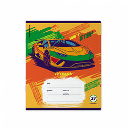 Цена за 10 шт. Тетрадь школьная ученическая ErichKrause Graphic Car, 24 листа, линейка (в плёнке по 10 шт.)_MIX-PACK фото 4