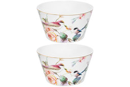 Набор 2 салатников 600 мл 13*13*7,5 см Певчие птички NEW BONE CHINA, фарфор - Elan gallery фото 3