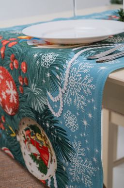 Дорожка на стол из рогожки 50х145 Happy Fox Home  фото 11