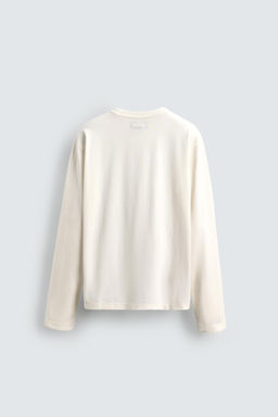 CHAMPION ® X ZARA LONG SLEEVE PATCH T-SHIRT  фото 8