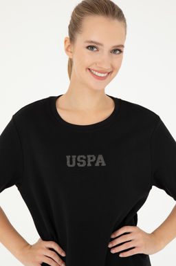 Женское черное трикотажное платье - U.s. polo assn фото 2