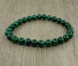 Малахит (Заир) 5мм, браслет Классика длиной 18см - Agat77 фото 2