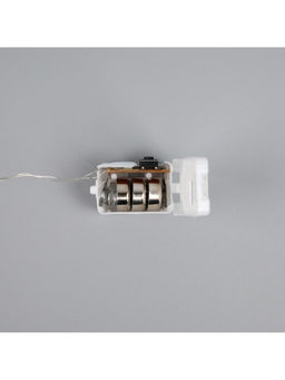 Гирлянда «Нить» 2 м роса. IP20, нить серебристая, 20 LED, 4.6 В, AG13x3 (в комплекте), 3 режима, свечение синее