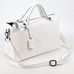 Женская кожаная сумка с ручками под крокодила 0169-3