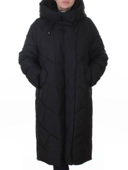 A621 BLACK Пальто зимнее женское (200 гр. холлофайбер)