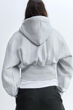 HEAVYWEIGHT PLEATED HOODIE - Zara фото 4