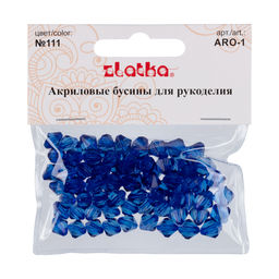 Бусина Zlatka акрил ARO-1 9 х 10 мм 25 г 111 синий  фото 3