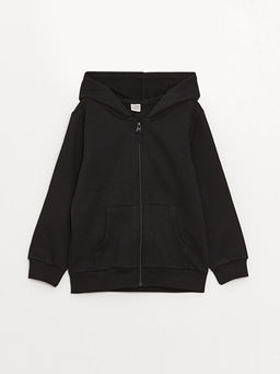 Kap??onlu Basic Uzun Kollu K?z ?ocuk Fermuarl? Sweatshirt - Waikiki фото 3