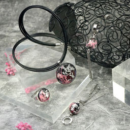 Серьги из муранского стекла RASPBERRY PUNCH LS3237