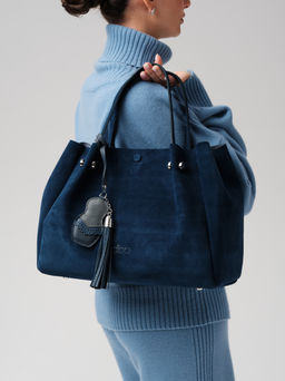 Замшевая сумка с матрешкой Vasilisa DBR 31210 синяя глубина  фото 4