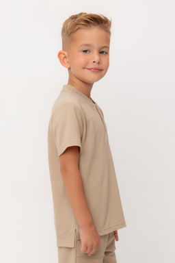 Crockid _ КР 302405/темно-бежевый к534 фуфайка (футболка) для мал  фото 4