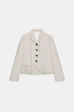BLAZER RECTA PINZAS CON LINO / Arena / Vigor? - Zara фото 8