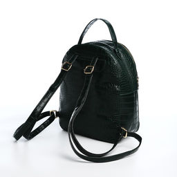 Рюкзак женский из искусственной кожи на молнии, 1 карман, цвет зелёный - Simaland фото 2