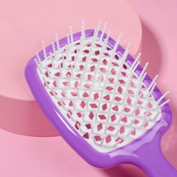 Цена за 2 шт. Расчёска массажная, широкая, продуваемая, 8.3×20(±1) см, МИКС