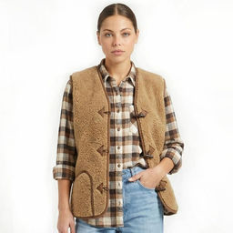 Жилет арт.1223-02/пуг. КЛАССИКА Камель