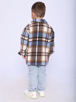 РБ012 Рубашка Бавария (голубой; коричневый) - Милаша фото 17