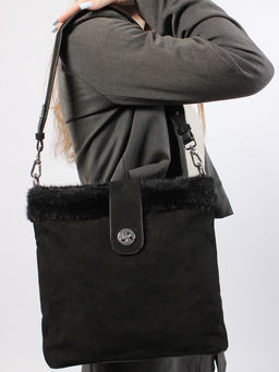 LACCOMA сумка P5681-1-черный эко кожа, искуственный мех полиэстер  фото 7