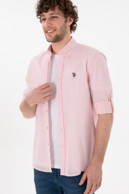 Erkek A__k Pembe Uzun Kollu Basic G_mlek Sepette S_rpriz _ndirim - U.s. polo assn фото 4