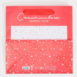 Пакет ламинированный квадратный Зима в городе, 22 22 11 см - Дарите счастье фото 7