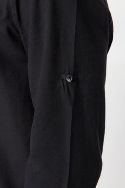 TRENDYOL MAN Koyu Yesil Slim Fit Basic Hakim Yaka Apoletli %100 Pamuklu Keten Gorunumlu Gomlek TMNSS20GO0188 - Trendyolmilla фото 38