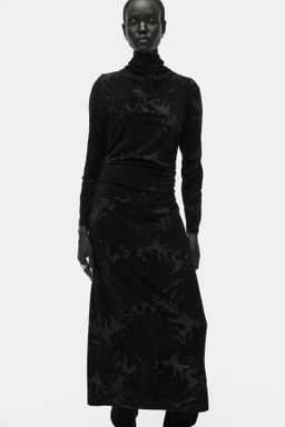 Vestido drapeado con cuello perkins - H&m фото 2