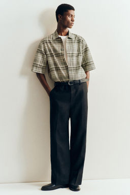 PANTAL?N DE LINO RELAXED FIT STRAIGHT LEG - H&m фото 12