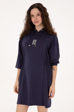 Kad_n M_rd_m Modal Kar___ml_ Mini Boy Kap__onlu Sweatshirt Elbise - U.s. polo assn фото 2