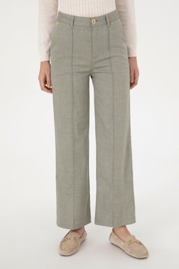 Kad_n Haki Straight Fit Kanvas Pantolon
