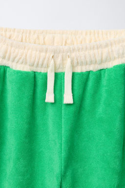 TOWELLING WIDE-LEG TROUSERS - Zara фото 3