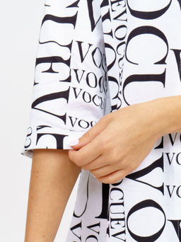 445 Туника "Буквы на белом"