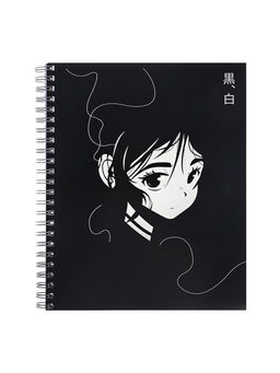 Компл тетр из 3шт 96л кл на гребне Аниме.ч/б Девочка, обл мел карт, офсет (10296901)