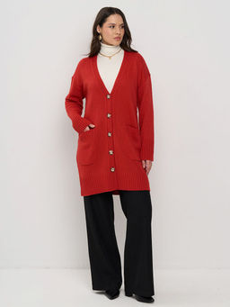 Кардиган женский 5252-1802. 2500140 Аврора red