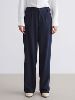 Loose Fit ?izgili Kad?n Pantolon