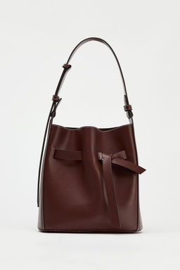 KNOTTED STITCHED BUCKET BAG - Zara фото 2