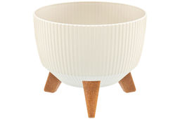 Кашпо 5,4 л 24*24*20 см "Винто" слоновая кость (модель 660)