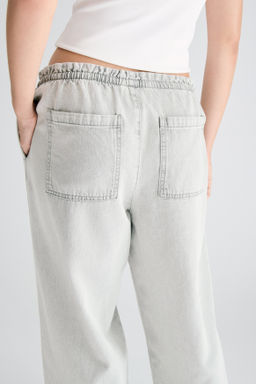 Pantal?n denim con cintura el?stica - H&m фото 9