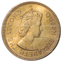 Монета 1/2 цента 1955 года Британские Восточные Карибы