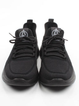 03-TEX-D01-05 BLACK Кроссовки летние мужские (текстиль)