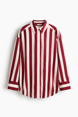 Camisa oversize en mezcla de lino