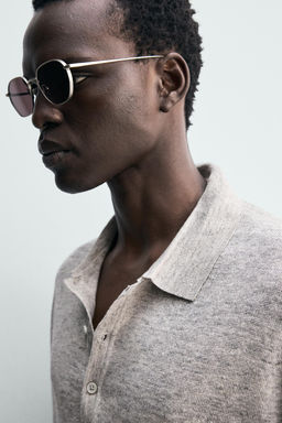 POLO PUNTO 100% LINO / Gris vigor? - Zara фото 5