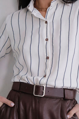 11456 Рубашка белая в полоску - Martichelli фото 4