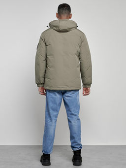 Куртка спортивная мужская зимняя с капюшоном серого цвета 8360Sr - Wonderrman фото 5