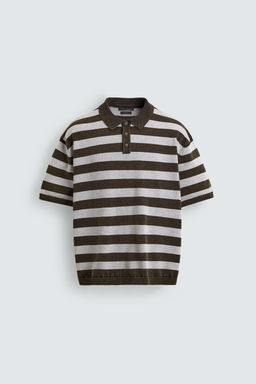 POLO PUNTO JACQUARD RAYAS / Marr?n