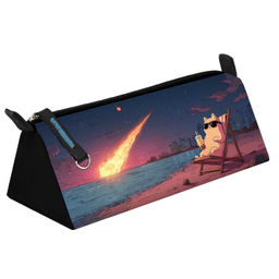 Пенал школьный Феникс+, арт.71987/ 30 НЕВОЗМУТИМЫЙ КОТ (без наполнения, 20х8,5х6,5 см, полиэстер, мо