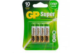 Набор батареек 4 шт GP SUPER алкалиновые /на блистере GP24A-2CR4 арт. 10632 - Полимербыт фото 2