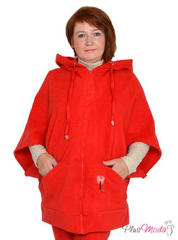 Толстовка-пончо Модель №954 размеры 44-84 - Plusmoda фото 3