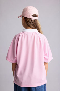 Hello Kitty Lisansl_ Relaxed Fit K_sa Kollu Ti__rt K_z _ocuk - Defacto фото 3